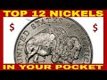 TOP DOZEN MOST VALUABLE JEFFERSON NICKELS YOU CAN FIND IN YOUR CHANGE - RARE NICKELS TO LOOK FOR!