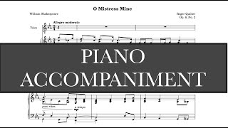 O Mistress Mine (R. Quilter) - E flat Major Piano Accompaniment