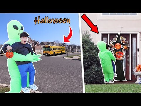 SKIPPING SCHOOL TO TRICK OR TREAT EARLY! (DAD WAS PISSED)