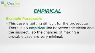 Learn How to Use Empirical - meaning synonyms antonyms and example sentences