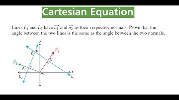 PROVE THAT ANGLE Between Normal Vectors Is Equal To Angle Between Their Lines
