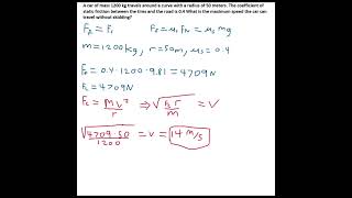 Circular motion and gravity example questions