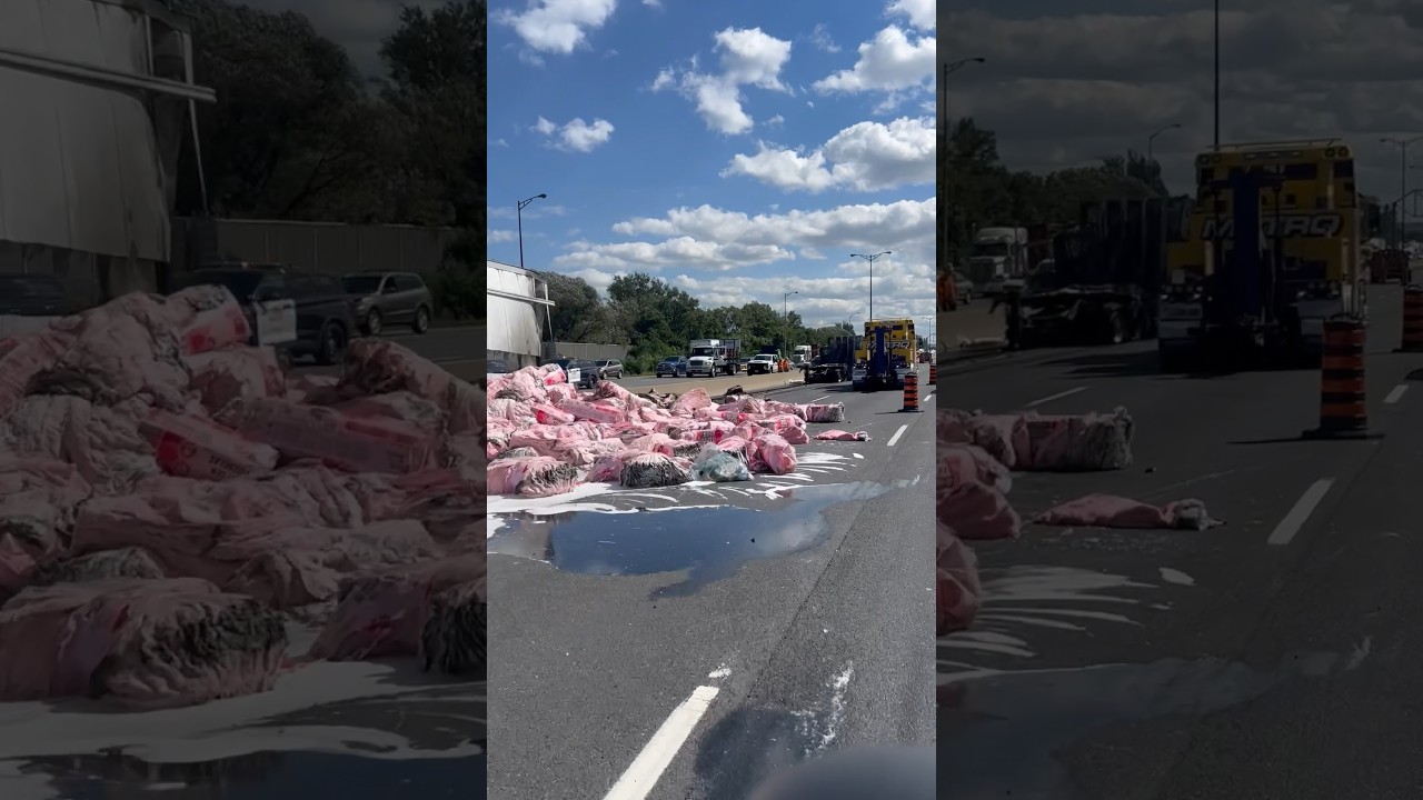 Exposing Tractor-trailer Fire On Highway 