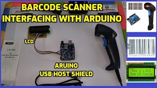 BarCode Scanner Interfacing with Arduino + USB Host Shield Module + 16x2 Display - YouTube