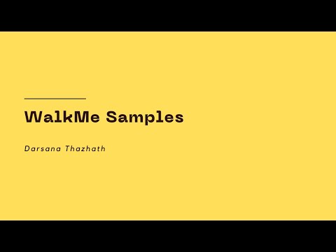 WalkMe Samples