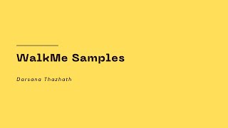 WalkMe Samples
