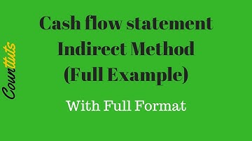 Cash Flow Statement - Indirect Method (Full Example)