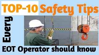Top 10 Safety Tips Every EOT Crane Operator should Know |EOT Crane Safety tips |EHS STUDY POINT BYSK