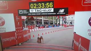 Hayley Carruthers Finish, London Marathon 2019