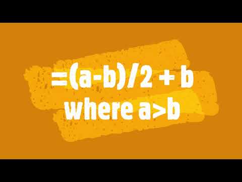 A UNIQUE WAY TO FIND THE AVERAGE OF TWO NUMBERS.