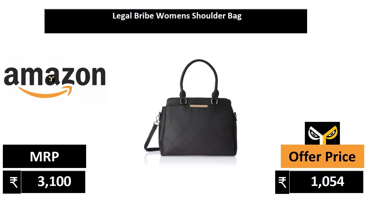 Buy Legal Bribe Printed Handheld Bag Combo of 2 - Brown Online