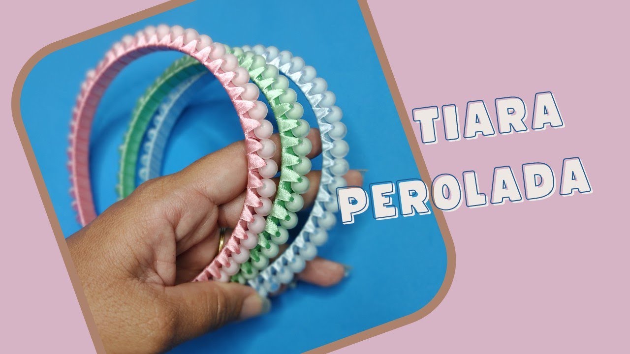Tiara com pérolas - Super Fácil 🎀
