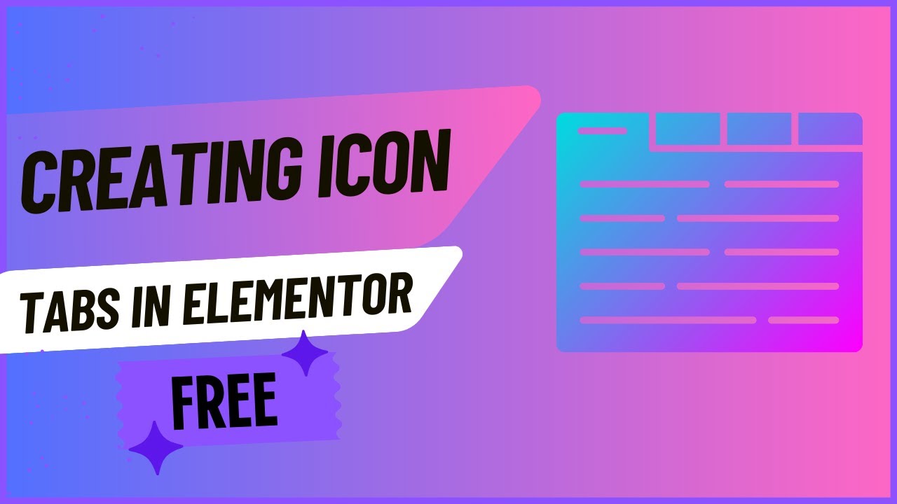 How To Create Icon Tabs Using Elementor For Free - YouTube
