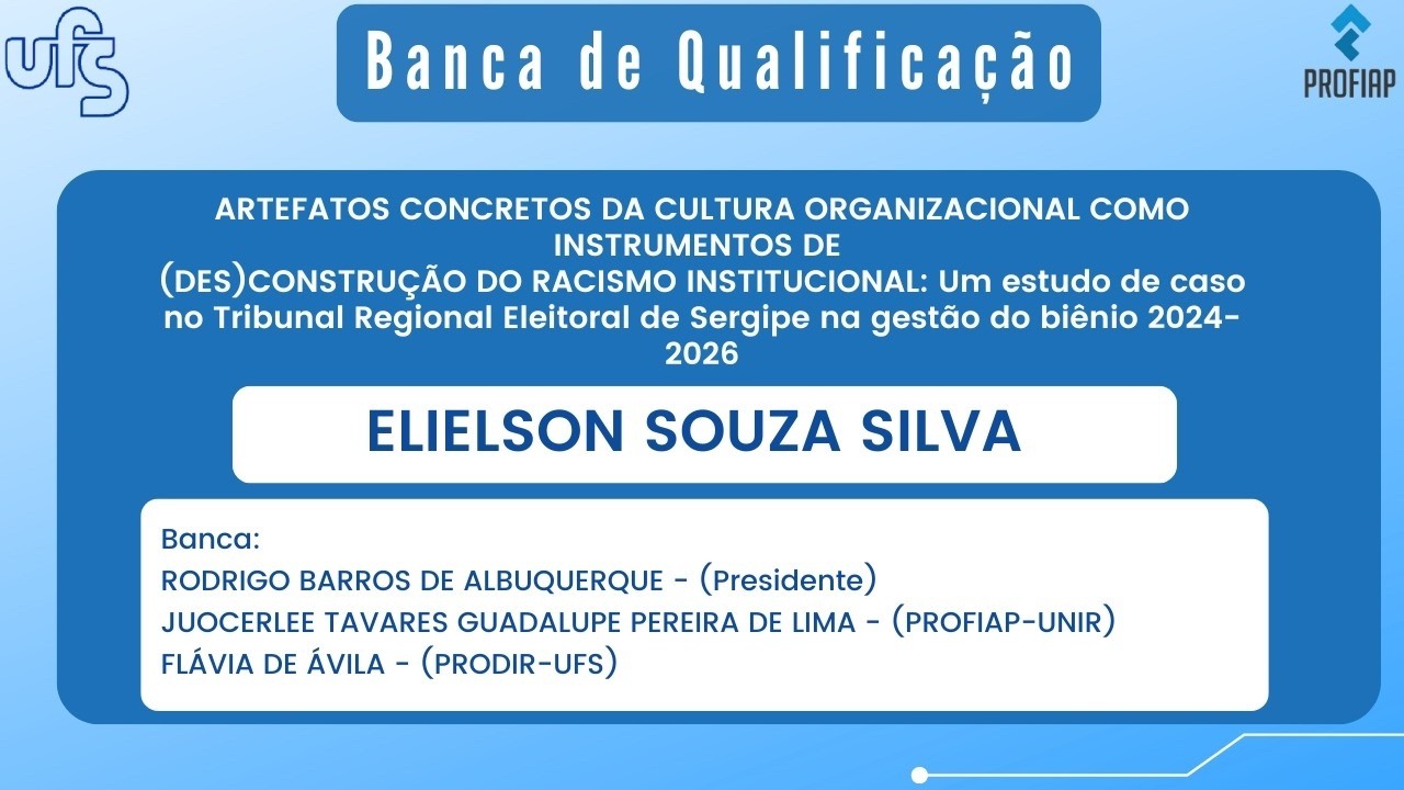 BANCA DE QUALIFICAÇÃO ELIELSON SOUZA