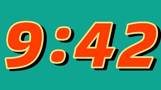 9 Minute and 42 Second Countdown Timer ⏰ | Bright green screen and huge numbers
