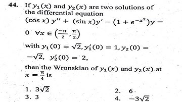 CSIR NET dec 2018 Differential equations