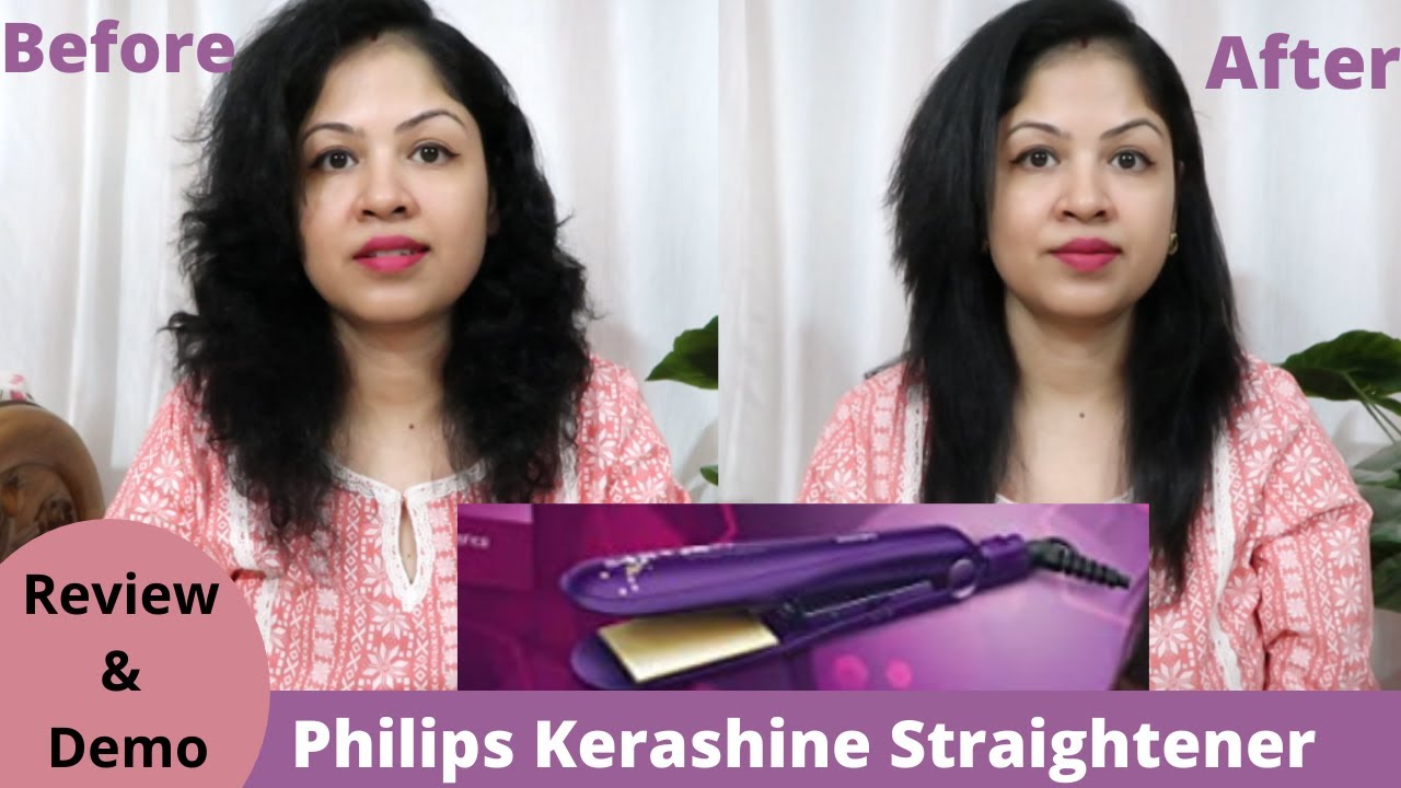 Philips Kerashine Hair Straightener | PHILIPS HP8318 | Amazon Haul 2021|  Demo & Review - YouTube