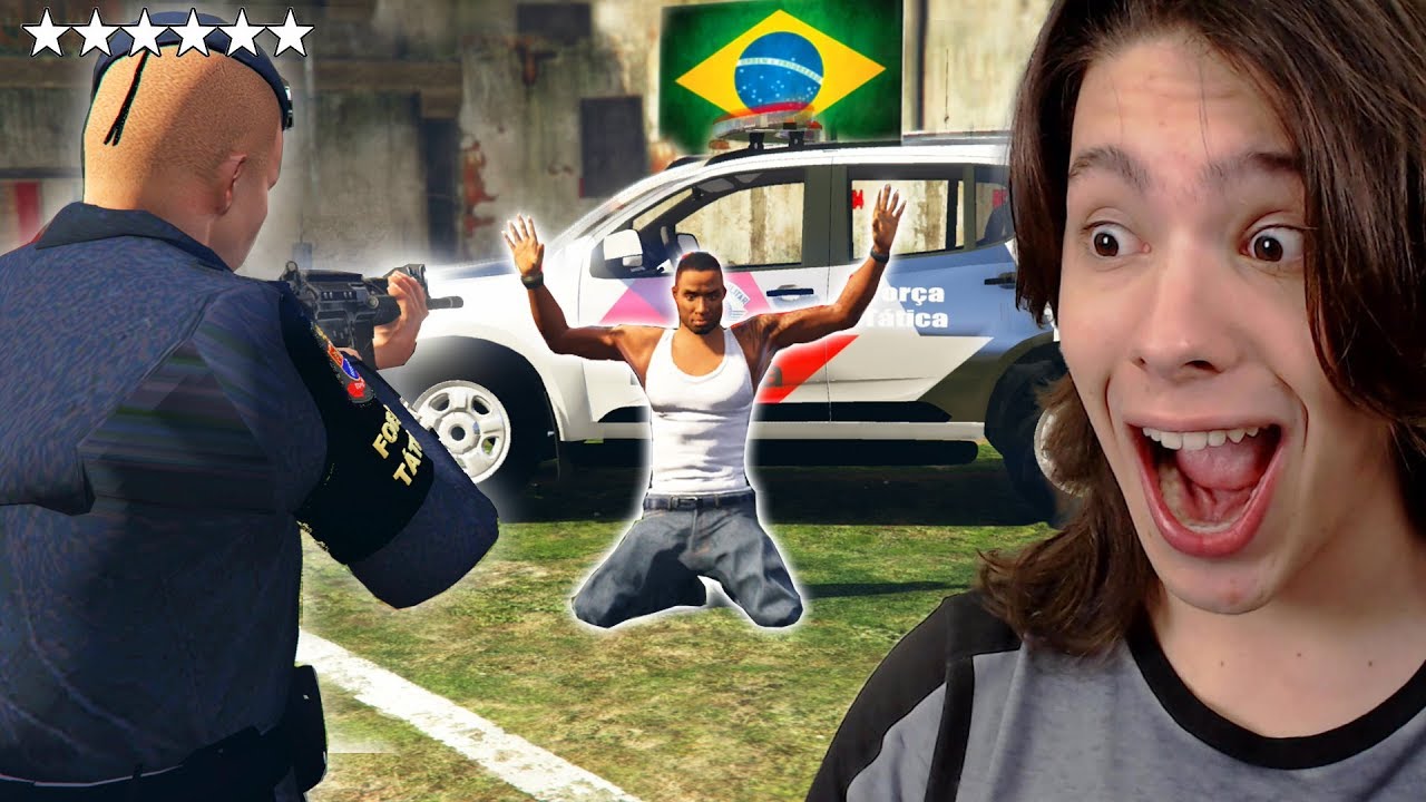 JOGANDO GTA 5 COMO UM POLICIAL DO BRASIL!! (Incrível)