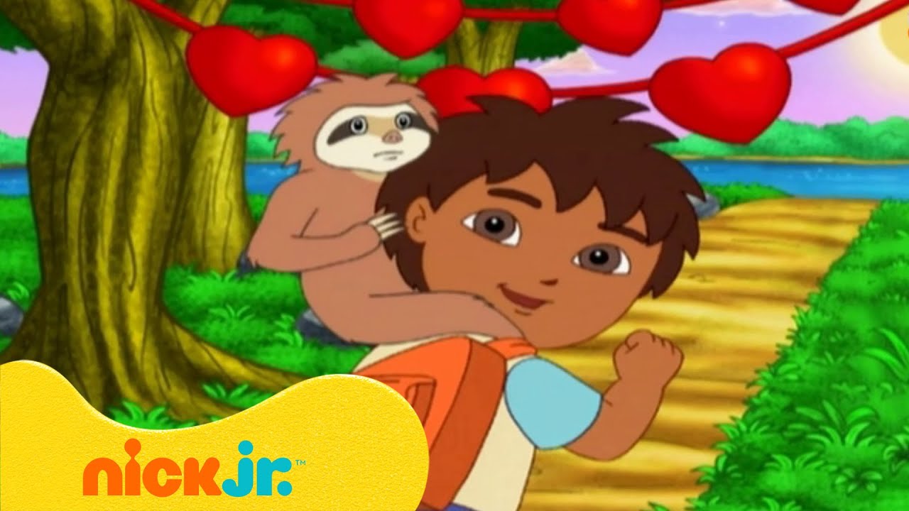 רוץ דייגו רוץ: דייגו עוזר לעצלן ביום האהבה 💕 | ניק ג'וניור