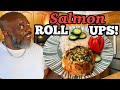 How to make Salmon Roll Ups! *Mouth Watering* | Deddy&#39;s Kitchen