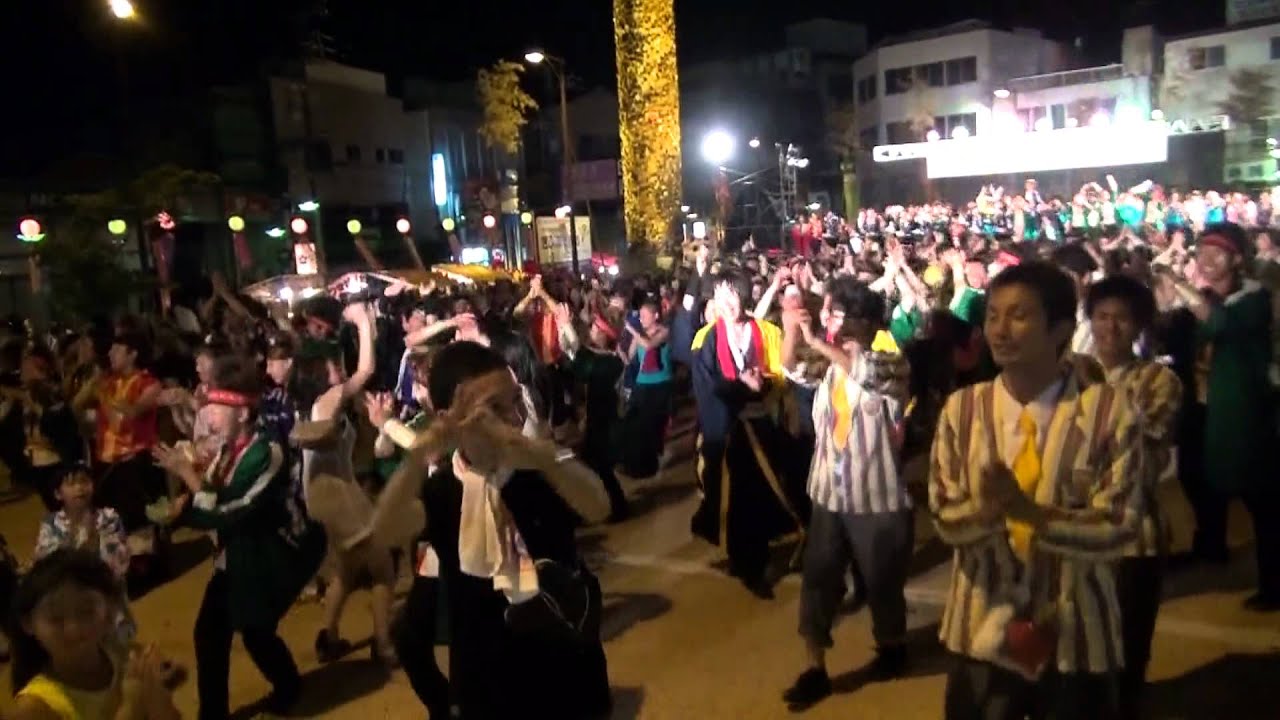 瑞浪 美濃源氏 七夕まつり 2012  バサラ乱舞 総踊り ノーカット51分 練習に