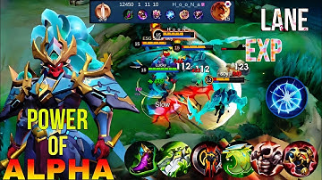 ALPHA BEST SOLO GUIDE TO RANK UP FASTER IN 2025 ! ALPHA EXP LANE BEST BUILD AND EMBLEM - MLBB