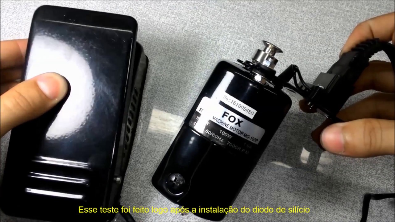 Como Reduzir ou Diminuir a Velocidade do Motor Importado Para Máquina de Costura Singer Elgin Leonam