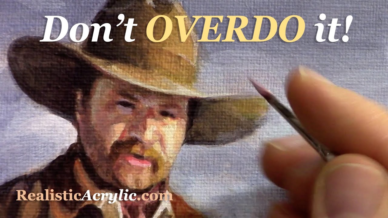 Painting a Tiny Face in Acrylic (Portrait Challenge)