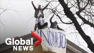 Coronavirus outbreak: Milan prison inmates climb roof after virtual lockdown triggers riots
