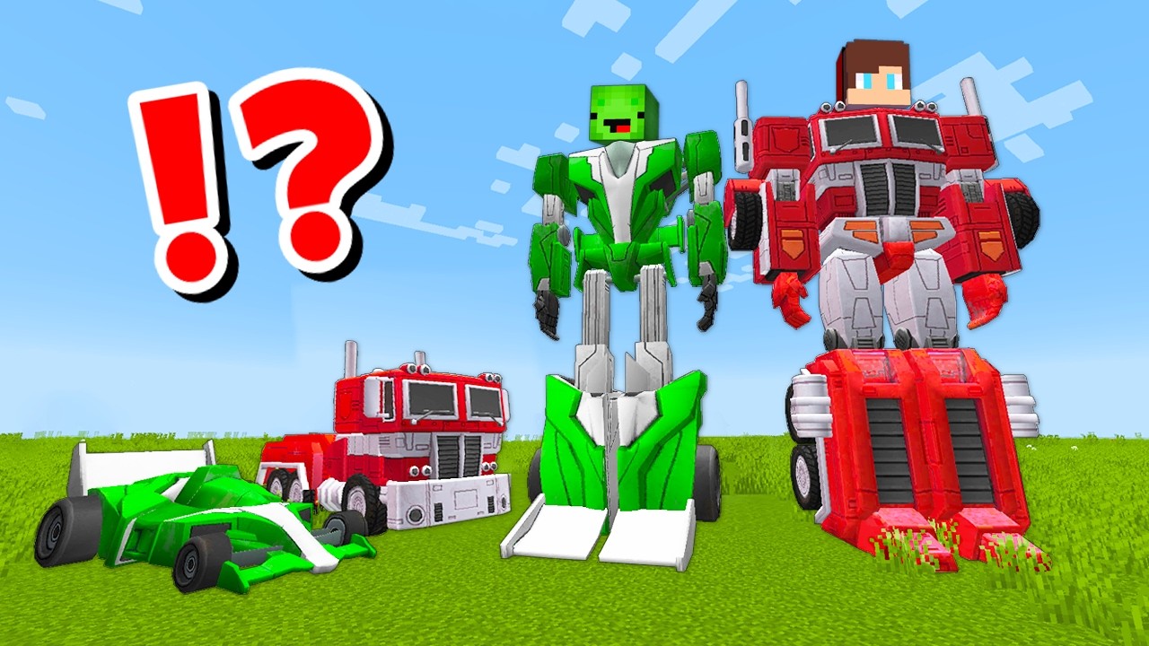 JJ and Mikey Become TRANSFORMERS CHALLENGE in Minecraft / Maizen Minecraft