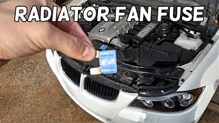 RADIATOR FAN FUSE LOCATION AND REPLACEMENT BMW E90 E91 E92 E93