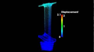Blade displacement animation: