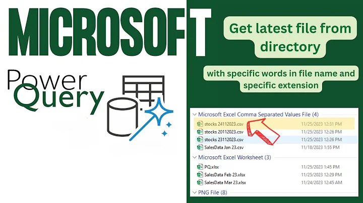 Microsoft Power Query - Get latest modified file by file name and extension (two methods)
