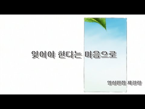 [김광석을 그리워하며] 사랑...잊어야 한다는 마음으로