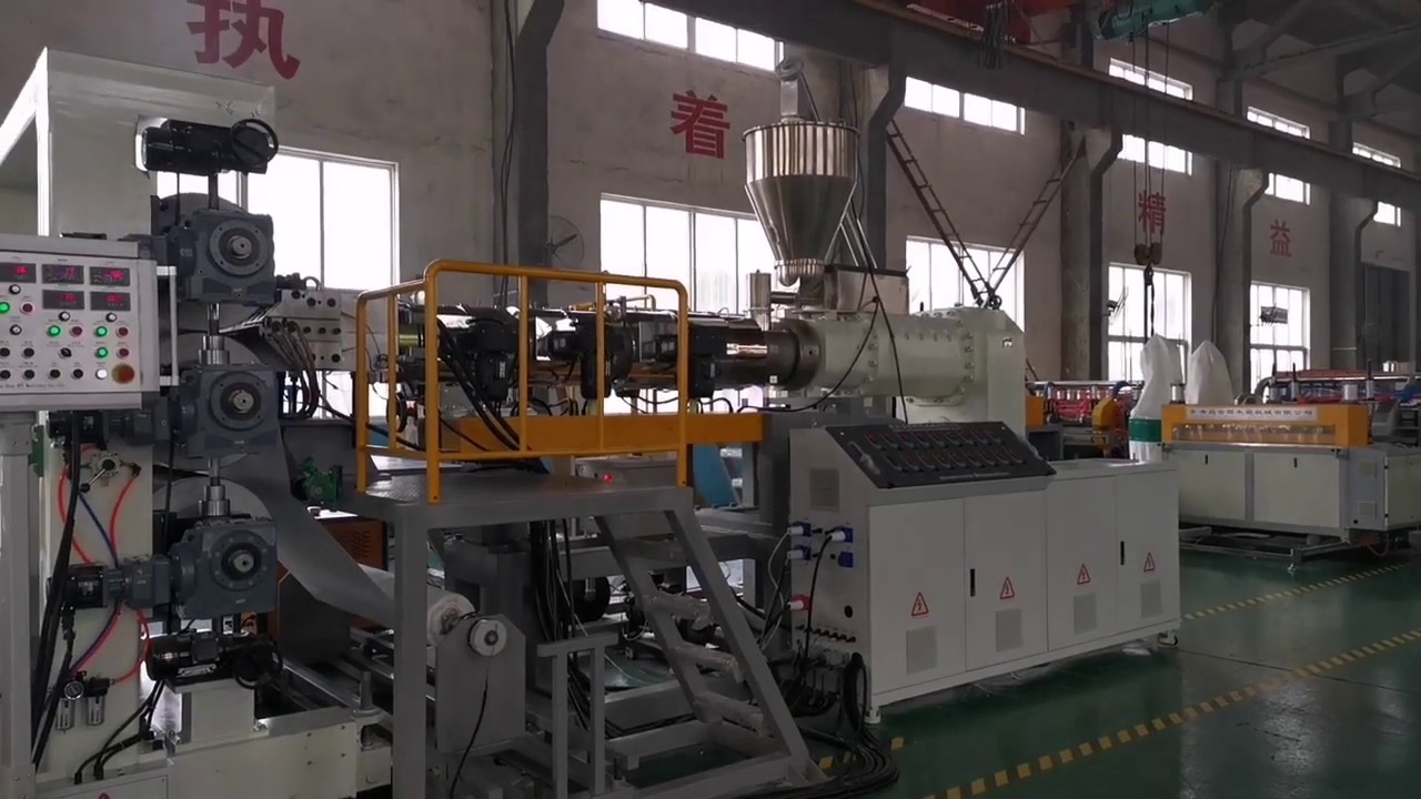 PP Wood Car Decoration Sheet Production Line / WPC Car Decoration Sheet Extrusion Line