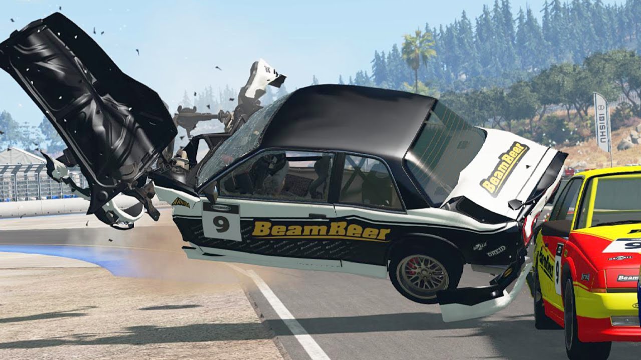 Realistic Racing Crashes #31 | BeamNG Drive - YouTube