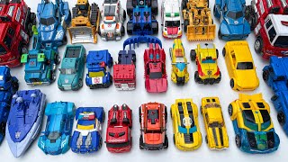One Step Changer Big & Small Transformers - Rescue Team Bumblebee, Crane, Ambulance, Truck Animated
