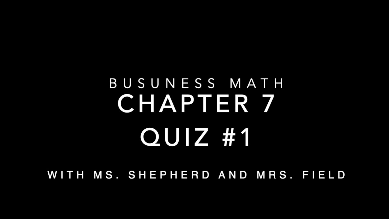 business math chapter 7 homework answers