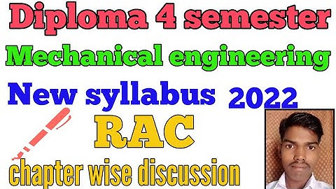 what is RAC syllabus II mechanical engineering #MANMECHANICALMM