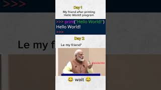 When Modi ji is a python developer 😂#dailyshorts#shortvideo# shorts#funny #programming#viral#modi