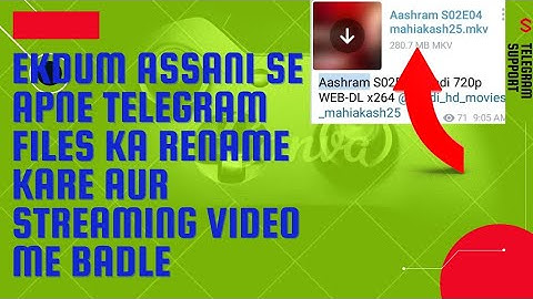 How to rename telegram files using bot। Telegram files Ko rename kaise kare[100% working ]