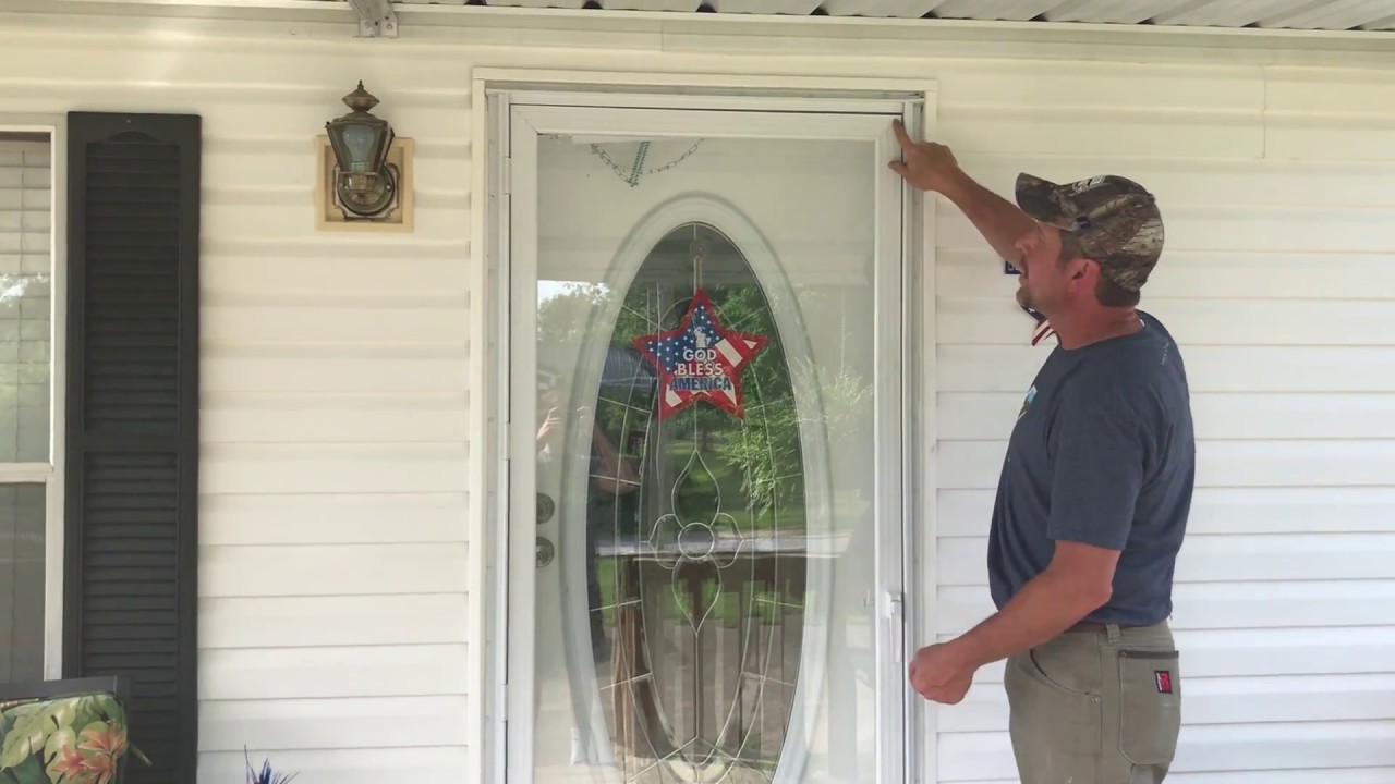 How to level an entry door for a manufactured home - YouTube