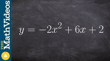 Complete the square by factoring out a two to label the vertex