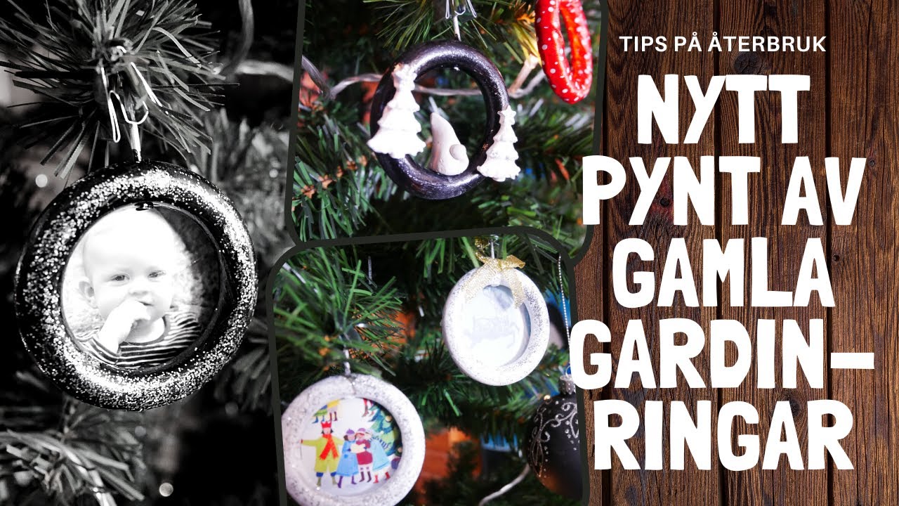 Så gör du julgranspynt av gardinringar