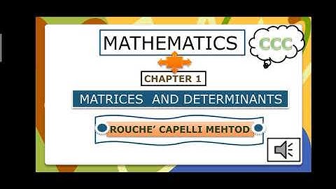 CHAPTER 1 : MATRICES AND DETERMINANTS