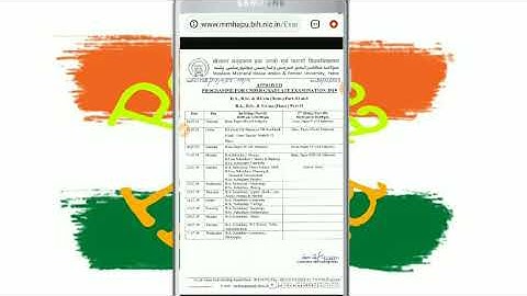 Part-2 & part-3 exam timetable 2019 Maulana Mazharul Haque Arabic and Persian University