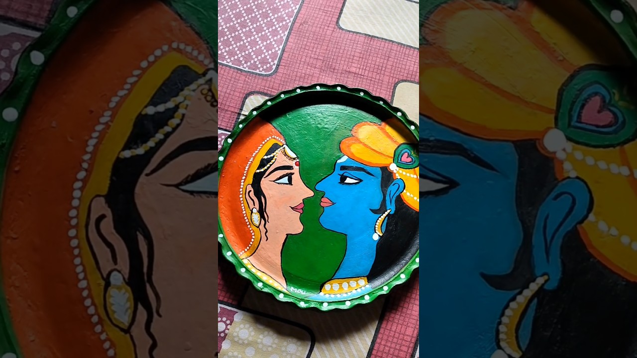 Radha-Krishna folk art 💚 