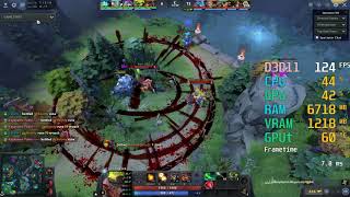 GeForce RTX 2060 -- Intel Core i3-10100F -- Dota 2 FPS Test