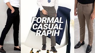 CELANA FORMAL SLIM FIT KALEM DAN TRENDI 👍 10 Rekomendasi Celana Formal Brand Lokal Berkualitas 💯
