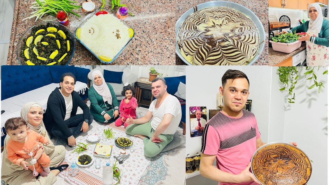 ماما عملت أطيب رز وسبانخية//🥬😋وساويت طريقة الكيك على طلب المتابعين //وتابعونا للاخير